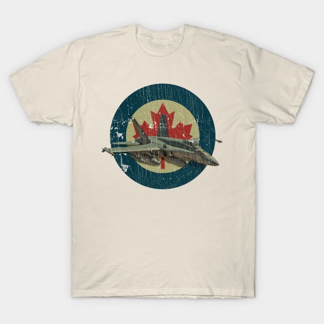 VINTAGE - Airforce Canada Rcaf Cf 18 T-Shirt by maskangkung